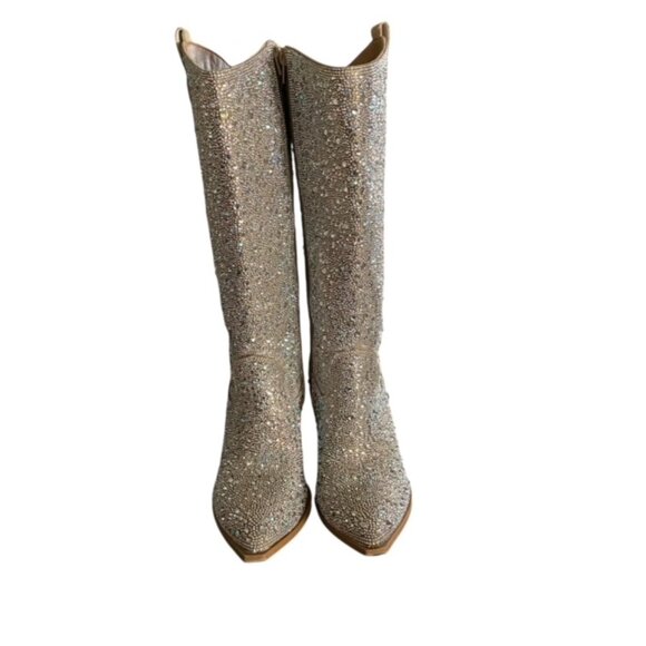 Hey Girl by Corkys Glitzy Rhinestone Western Boots 10 - Picture 3 of 8